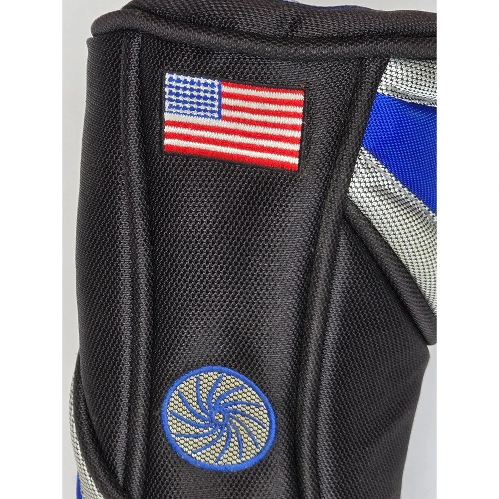 M.A.C. Burrows Golf‎ Powersphere 3 Cover in Black, Electric Blue & Silver EUC